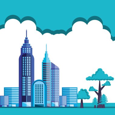 sahne gün cityscape simgesiyle