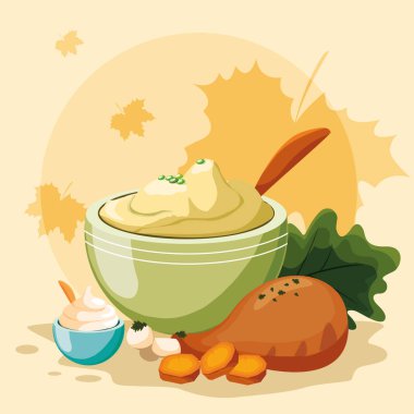 Şükran günü ile Türkiye'de akşam yemeği yapraklar