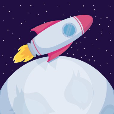 başlangıç roket uyduları simgesiyle