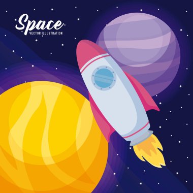 başlangıç roket gezegen ile güneş ile