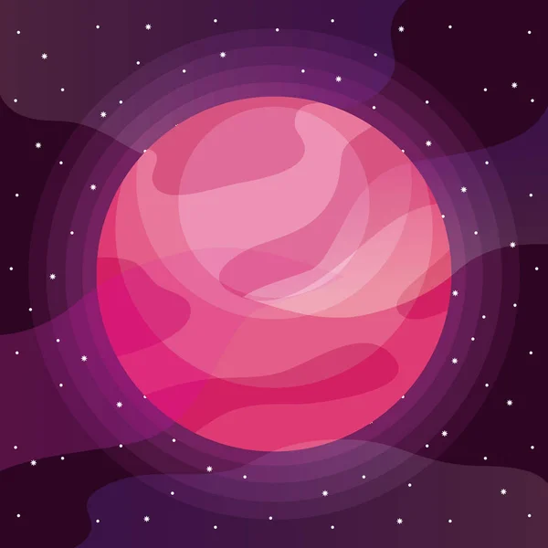 Planeet ruimte universum pictogram — Stockvector