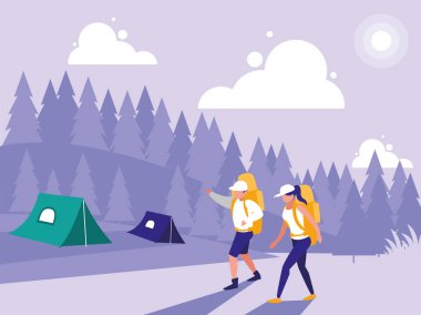 insanlar kamp, yaratıcı yatay