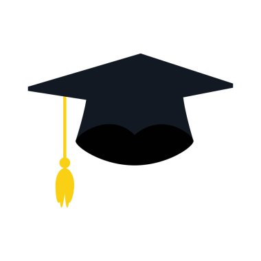 şapka mezuniyet izole simgesi