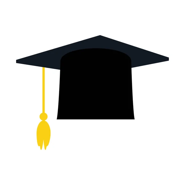 Chapéu ícone de graduação isolado — Vetor de Stock