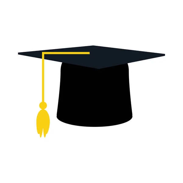 帽子毕业孤立的图标 — 图库矢量图片