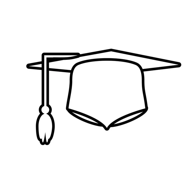 ไอคอนการจบการศึกษาของหมวก — ภาพเวกเตอร์สต็อก