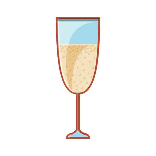 Xícara de champanhe ícone isolado — Vetor de Stock
