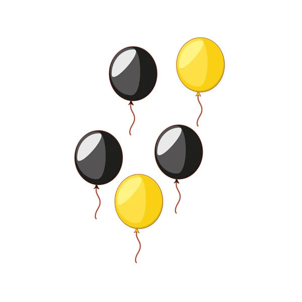 Balonlar helyum izole simgesi — Stok Vektör