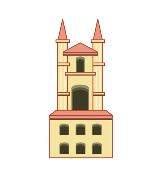 Edificio universidad aislado icono — Vector de stock