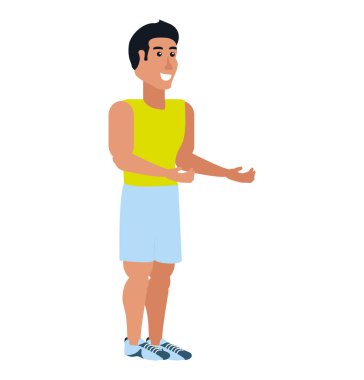 genç atletik erkek avatar karakter