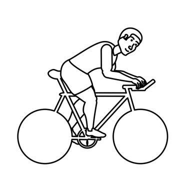 Bisiklet genç atletik erkek