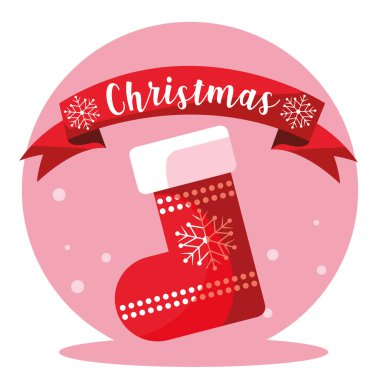 dekoratif kurdele ile Noel çorap