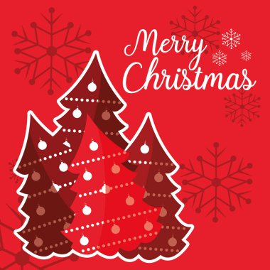 merry christmas ağaçları kümesi