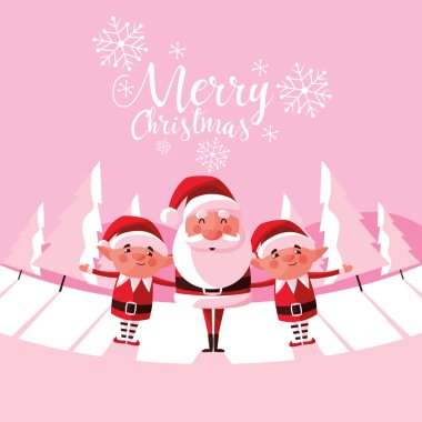 Noel Baba Noel çimen yardımcıları ile