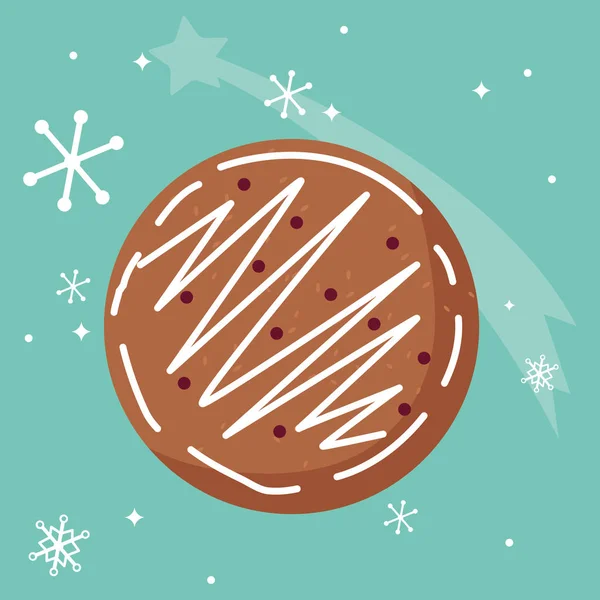 Ícone de biscoito de Natal — Vetor de Stock
