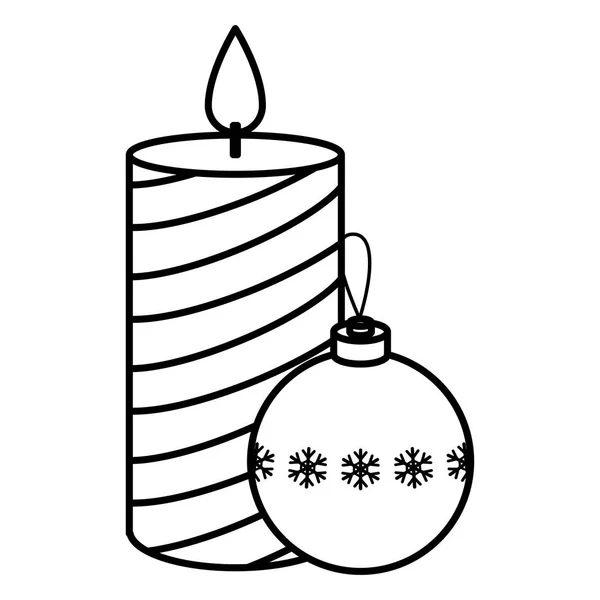 Vela de Navidad diseño — Vector de stock