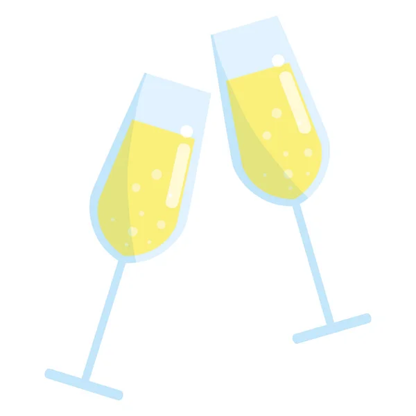 Projeto de copo de champanhe — Vetor de Stock