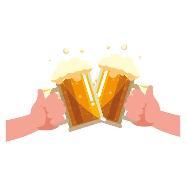 Beer mug glass design — Stock Vector