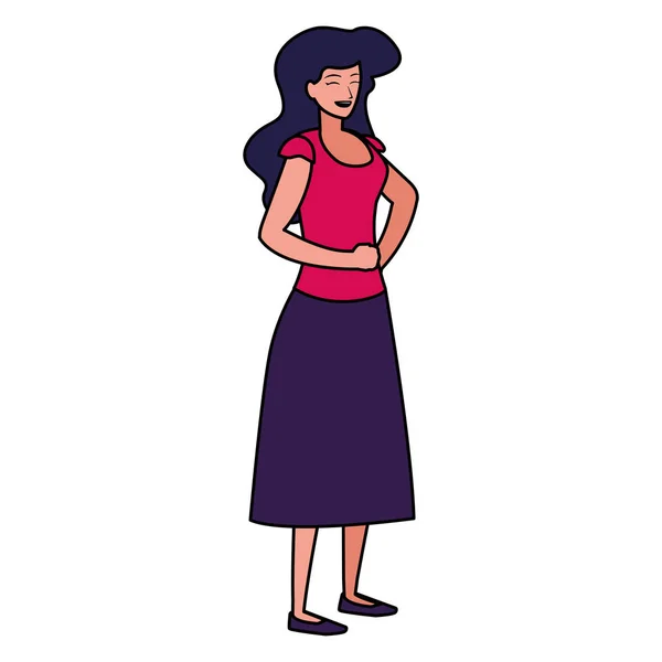 Cartoon vrouw pictogram — Stockvector