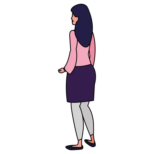Icône de femme dessin animé — Image vectorielle
