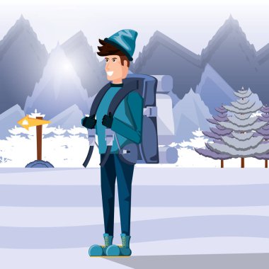 adam turist kamp kar bölgesi