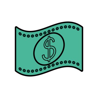 Bill Doları para izole simgesi