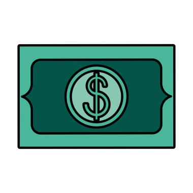 Bill Doları para izole simgesi