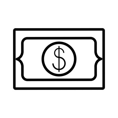 Bill Doları para izole simgesi