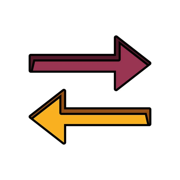 Flechas del icono aislado infografía — Vector de stock