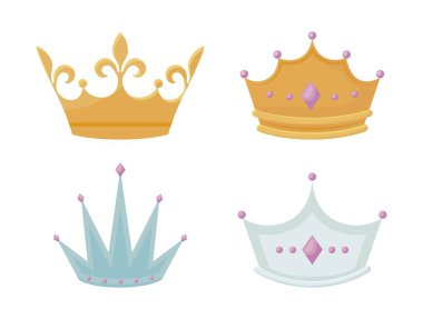 değerli taşlar ile set unvanı taç