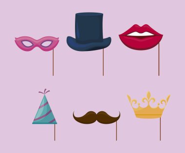 parti şapka ve aksesuarları sopa dekoratif parti