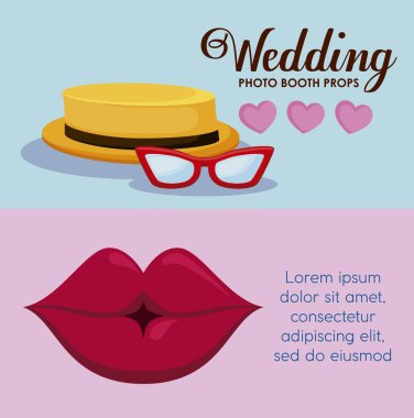 Erkek şapka ve gözlük ile kadın dudak