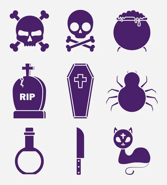 Halloween celebration set icons — стоковый вектор
