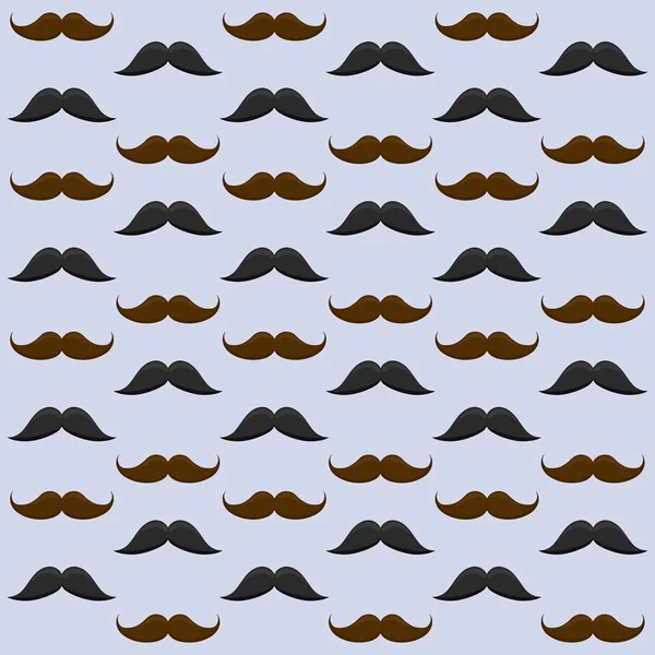 Hipster mustasch tillbehör mönster — Stock vektor