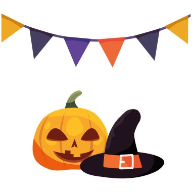 Cadılar Bayramı Balkabağı ve şapka kostüm