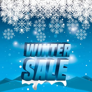 Kış manzarası ile Noel satış