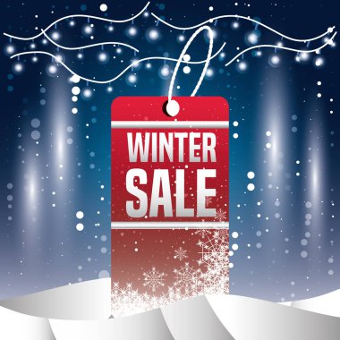 Kış manzarası ile Noel satış