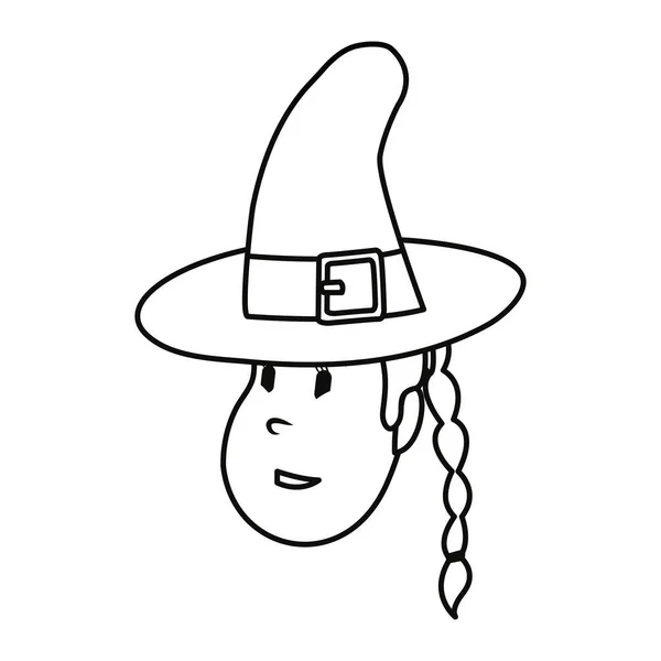 Fille en costume de caractère halloween — Image vectorielle