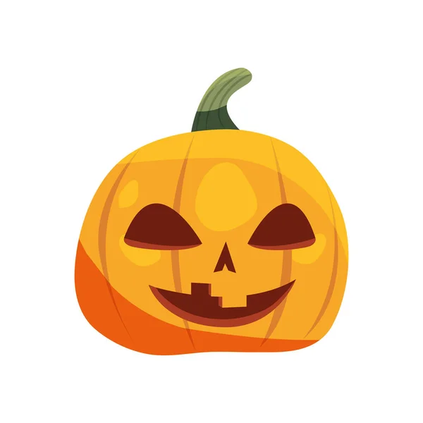 Calabaza de Halloween sobre fondo blanco — Vector de stock