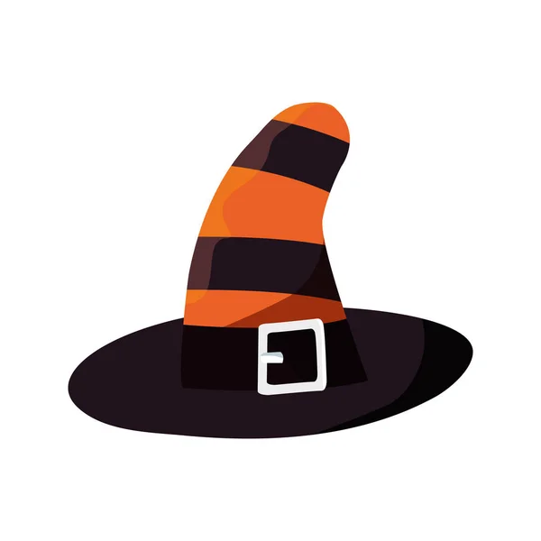 Witch hat on white background — Stock Vector