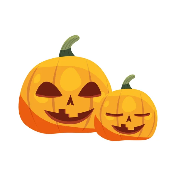 Halloween abóbora personagem decoração — Vetor de Stock