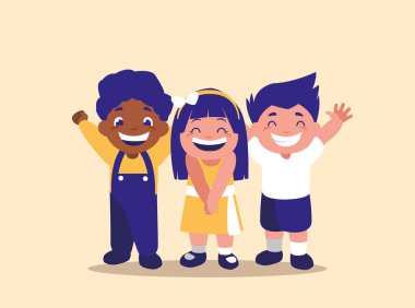 şirin çocuk avatar karakter grubu