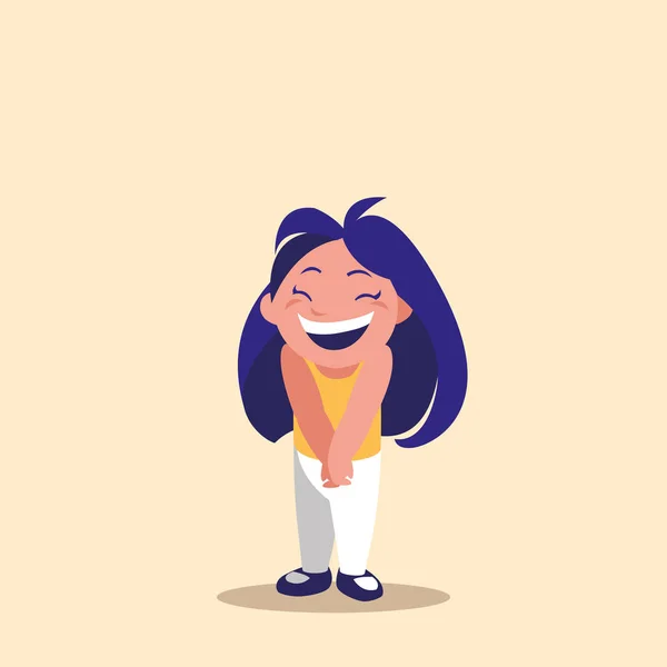 Bonitinho menina avatar personagem — Vetor de Stock