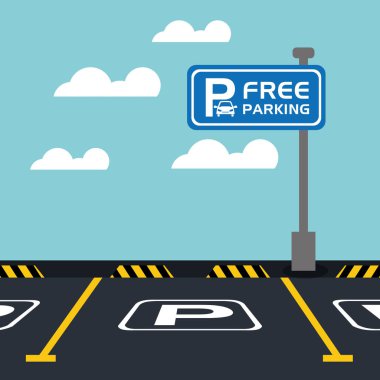 Park bölgesi sahne simgeler