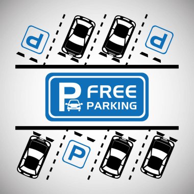 Park bölgesi sahne simgeler