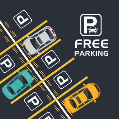 ücretsiz otopark hava görünümü sahne