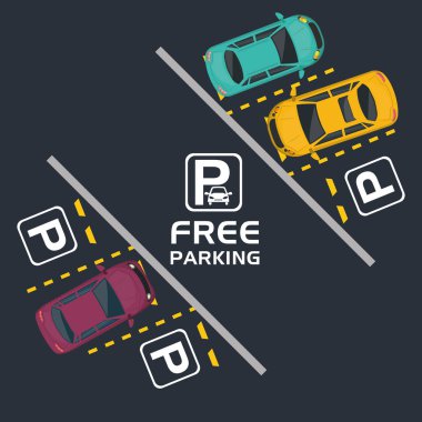 ücretsiz otopark hava görünümü sahne