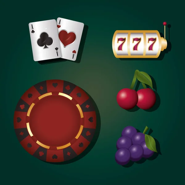 Концепция игрового казино — стоковый вектор