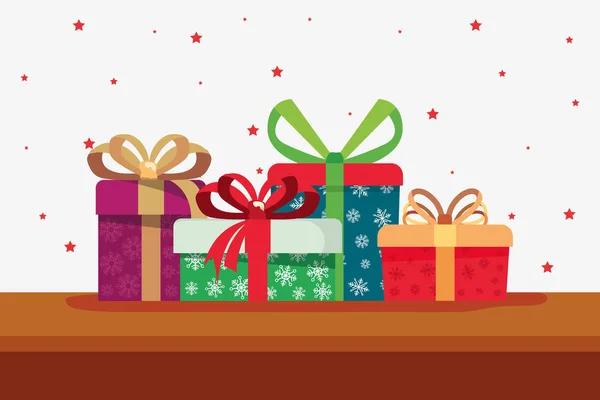 Caja de regalo celebración — Vector de stock