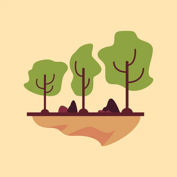 Arbre nature forêt — Image vectorielle